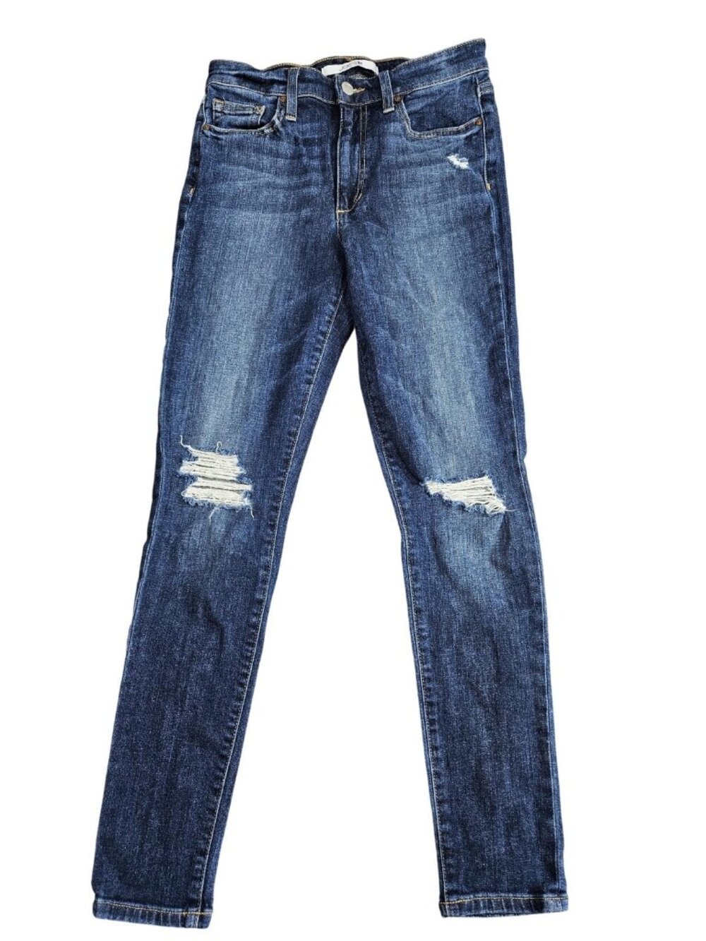 Joe's‎ Jeans High Rise Skinny Ankle Jeans Womens 26 Blue Med Wash Distressed